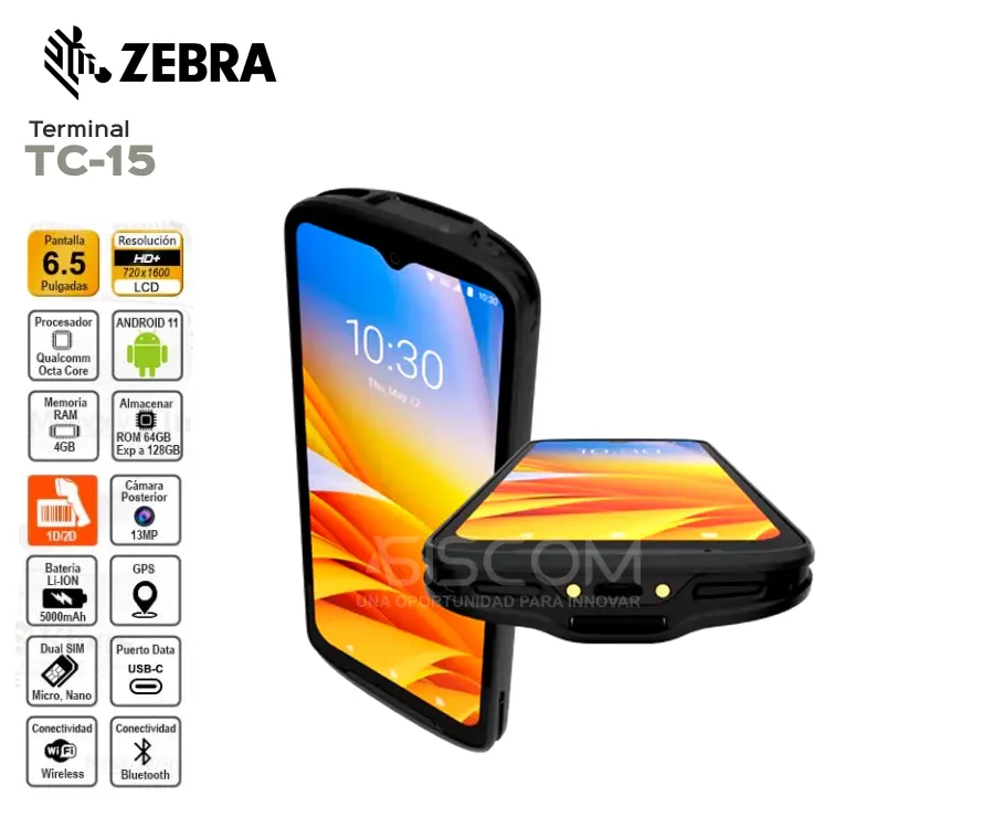 Computador Movil ZEBRA TC15 6.5 LECTOR QR 2D|1D
